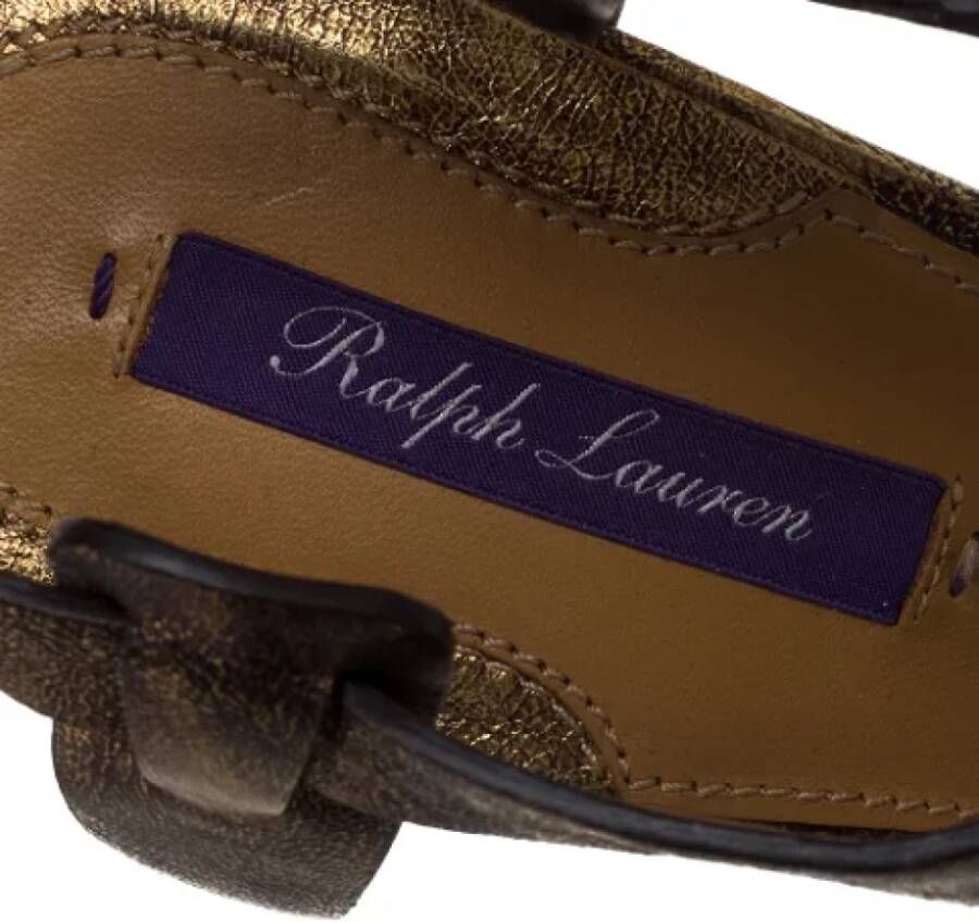 Ralph Lauren Pre-owned Leather sandals Yellow Dames