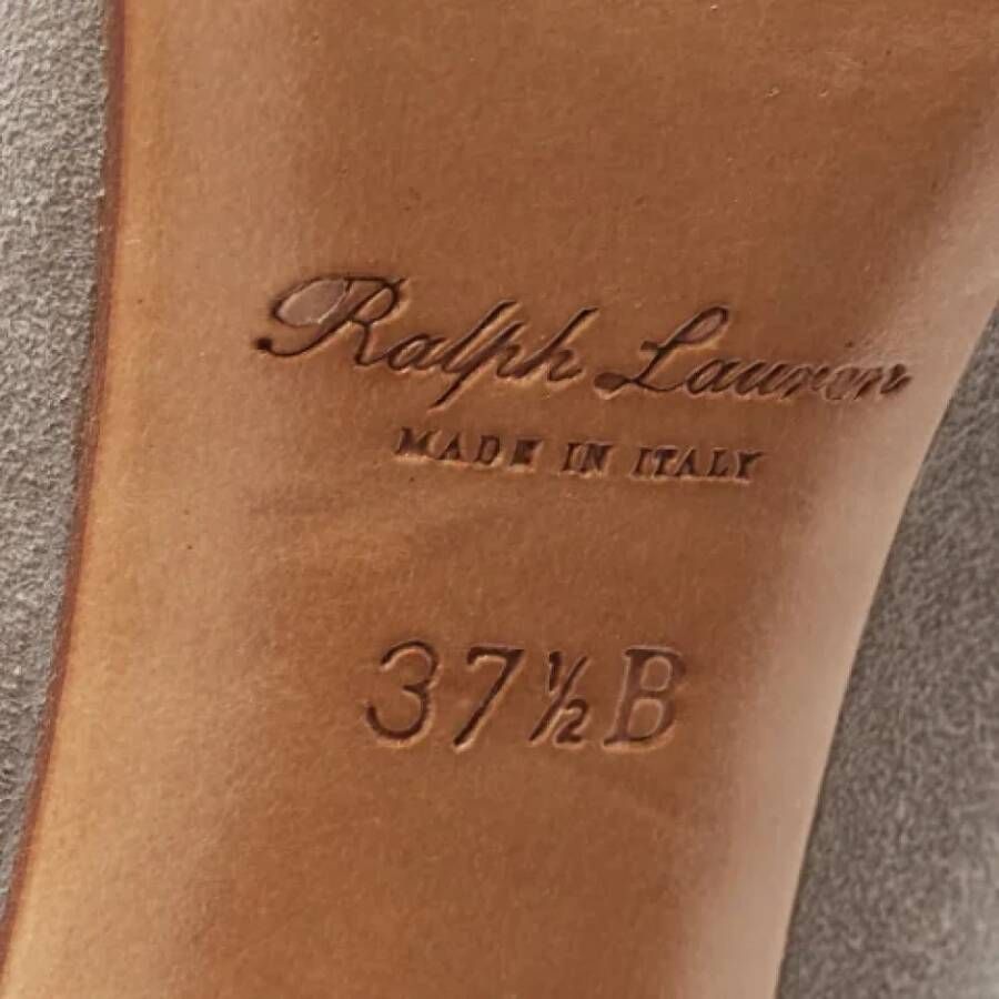 Ralph Lauren Pre-owned Suede boots Gray Dames