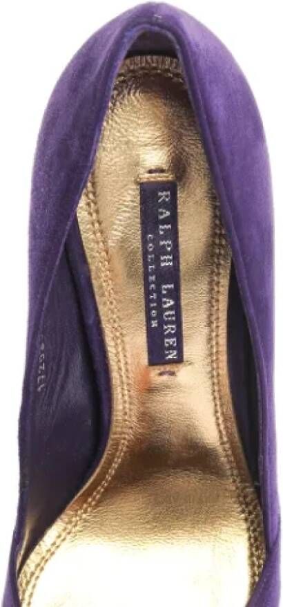 Ralph Lauren Pre-owned Suede heels Purple Dames
