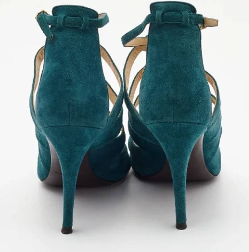 Ralph Lauren Pre-owned Suede sandals Green Dames