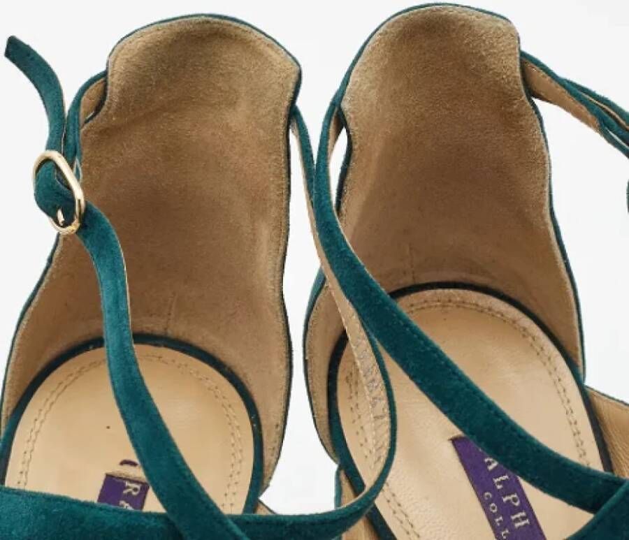 Ralph Lauren Pre-owned Suede sandals Green Dames