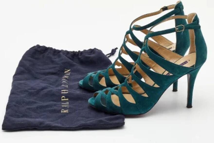 Ralph Lauren Pre-owned Suede sandals Green Dames