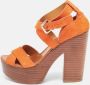 Ralph Lauren Pre-owned Suede sandals Orange Dames - Thumbnail 2