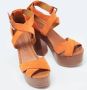 Ralph Lauren Pre-owned Suede sandals Orange Dames - Thumbnail 4