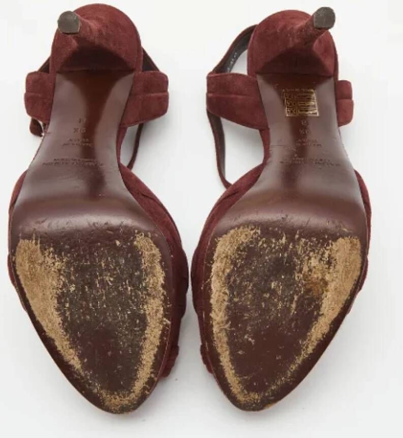 Ralph Lauren Pre-owned Suede sandals Red Dames