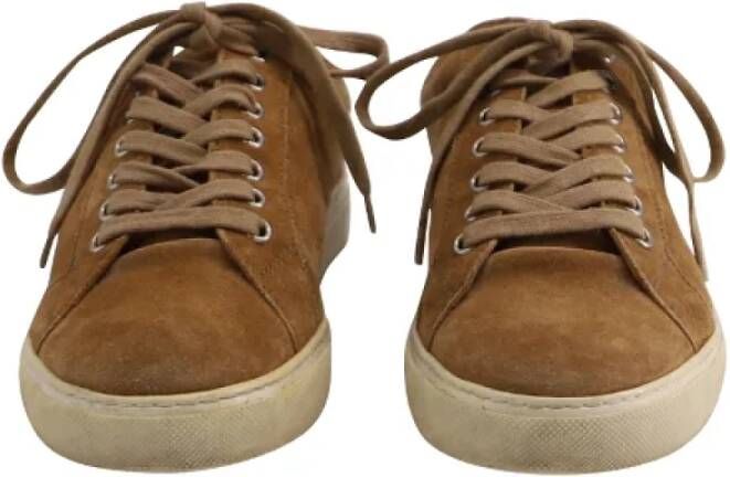 Ralph Lauren Pre-owned Suede sneakers Brown Dames