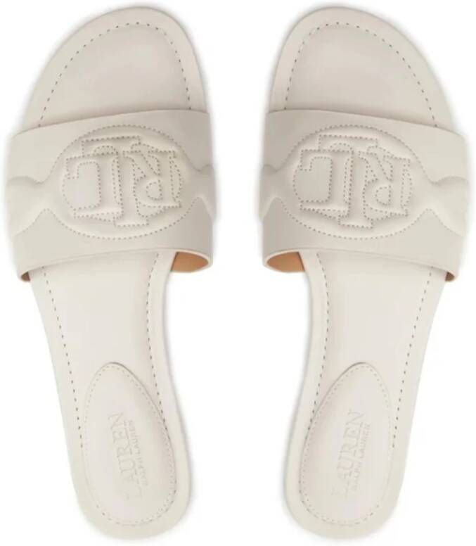 Ralph Lauren Sliders White Dames