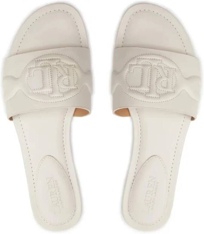 Ralph Lauren Sliders White Dames