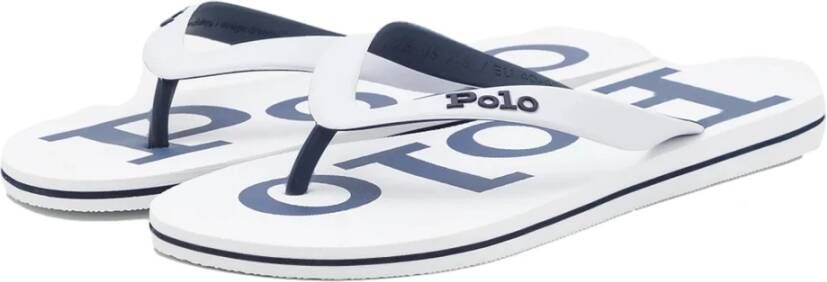 Ralph Lauren Stijlvolle zomerse flip flops Wit Unisex