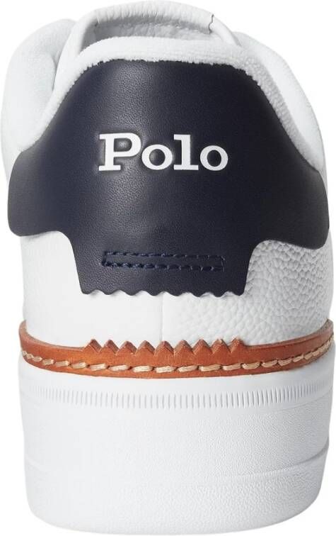 Ralph Lauren Sneakers LOW TOP in wit leer