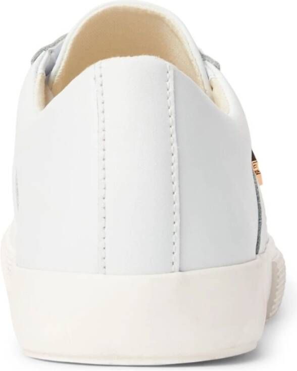 Ralph Lauren Witte Leren Sneakers voor Vrouwen White Dames