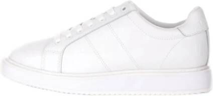 Ralph Lauren Witte Leren Sneakers met Logo Detail Wit Dames