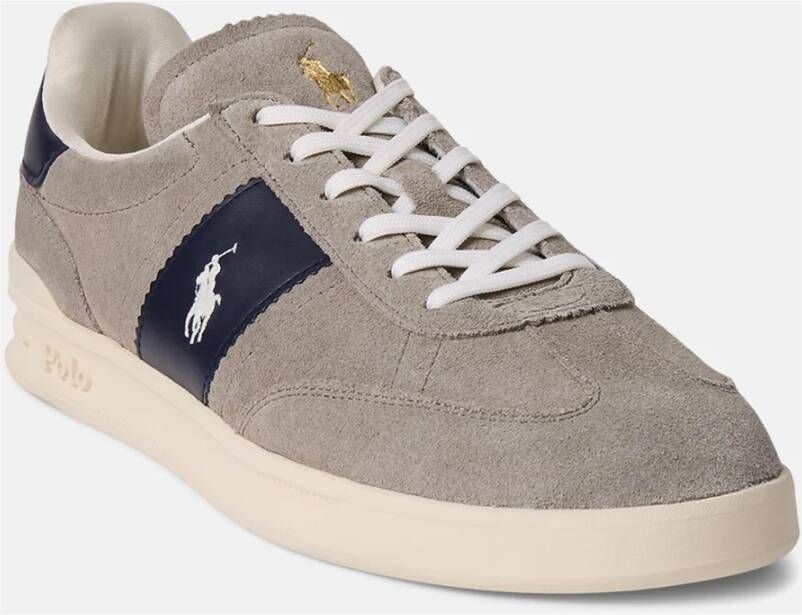 Ralph Lauren Vintage-geïnspireerde Grijze Sneakers met Leren Strepen Gray Heren