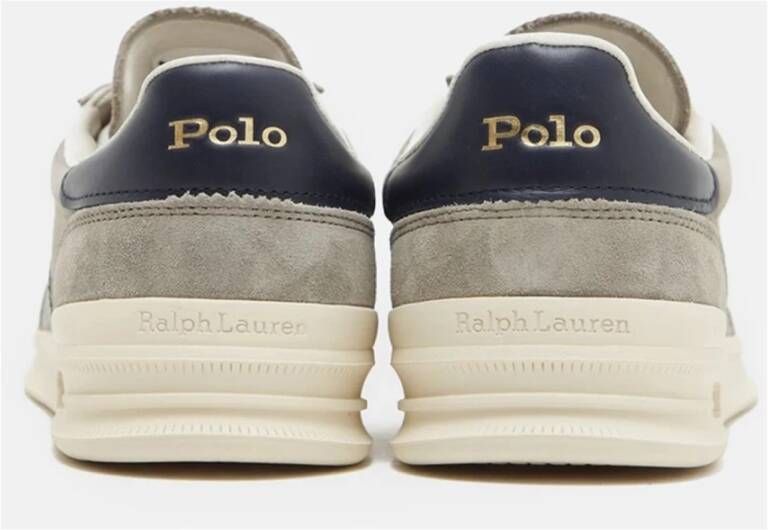 Ralph Lauren Vintage-geïnspireerde Grijze Sneakers met Leren Strepen Gray Heren