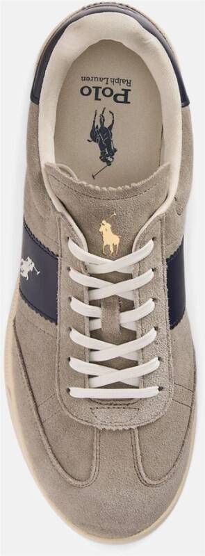 Ralph Lauren Vintage-geïnspireerde Grijze Sneakers met Leren Strepen Gray Heren