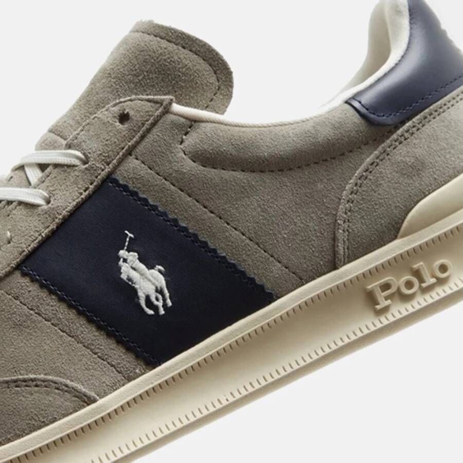 Ralph Lauren Vintage-geïnspireerde Grijze Sneakers met Leren Strepen Gray Heren