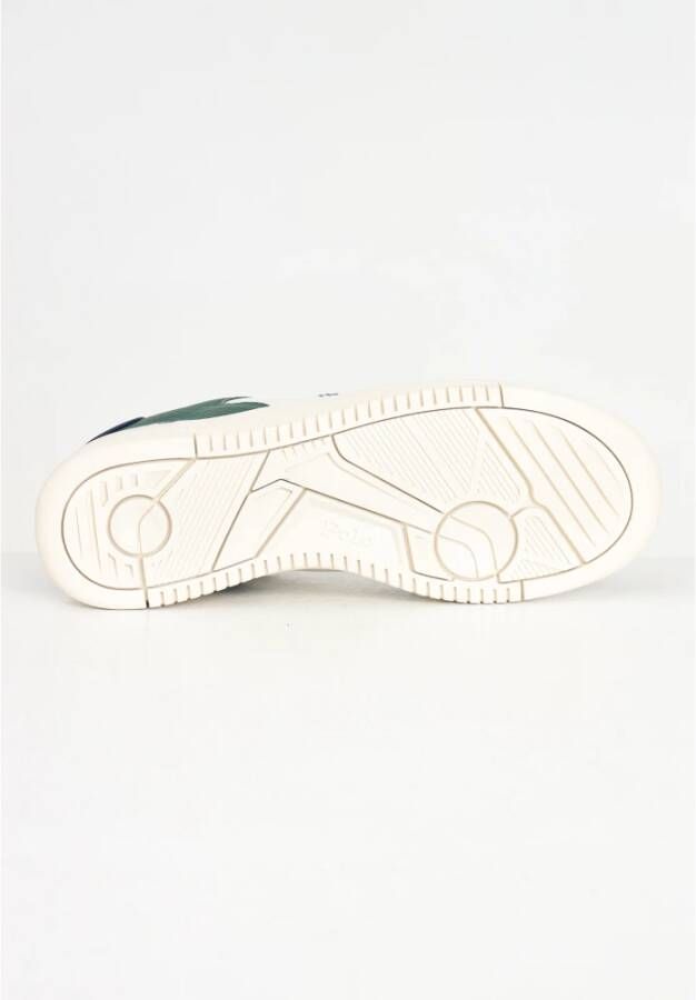Ralph Lauren Wit Groen Blauw Lage Profiel Sneakers Multicolor Heren