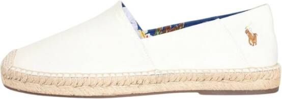 Ralph Lauren Witte Espadrilles Handgemaakt Katoenen Canvas White Heren