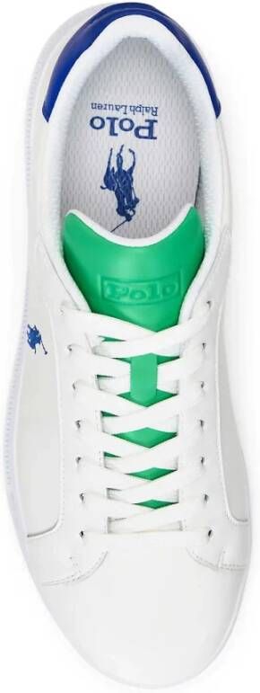 Ralph Lauren Witte Leren Heritage Court II Sneakers White Heren