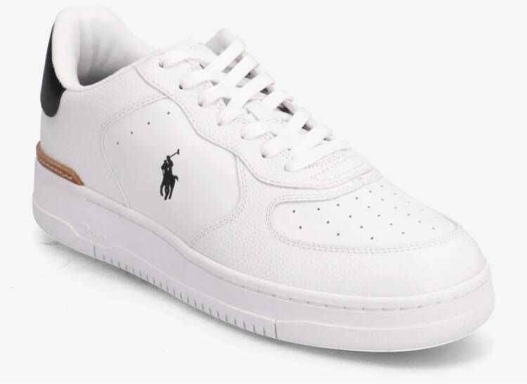 Ralph Lauren Witte Leren Sneakers White Heren