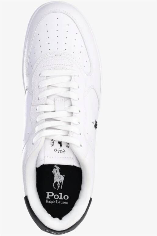 Ralph Lauren Witte Leren Sneakers White Heren
