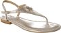 Ralph Lauren Zilver Metallic Leren Sandaal Gray Dames - Thumbnail 3