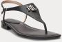 Ralph Lauren Zwarte Leren Sandalen Ellington Stijl Black Dames - Thumbnail 2