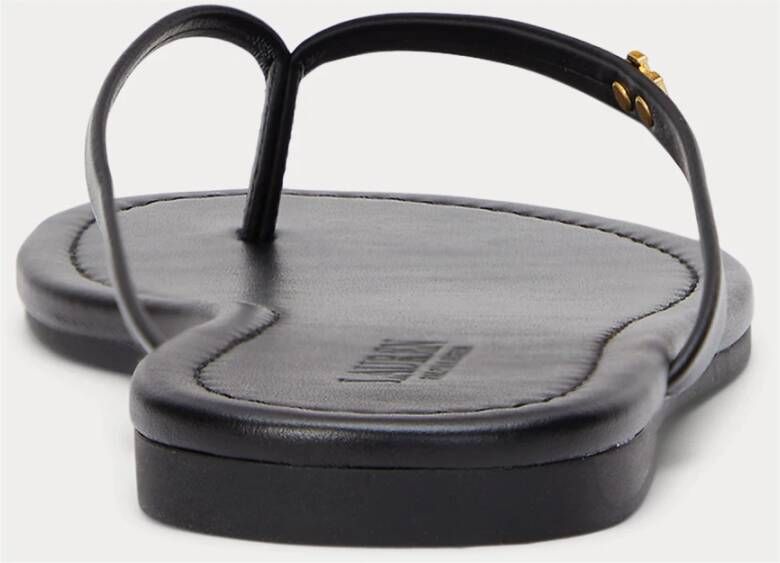 Ralph Lauren Zwarte Raquel Sandalen Flip Flop Schoenen