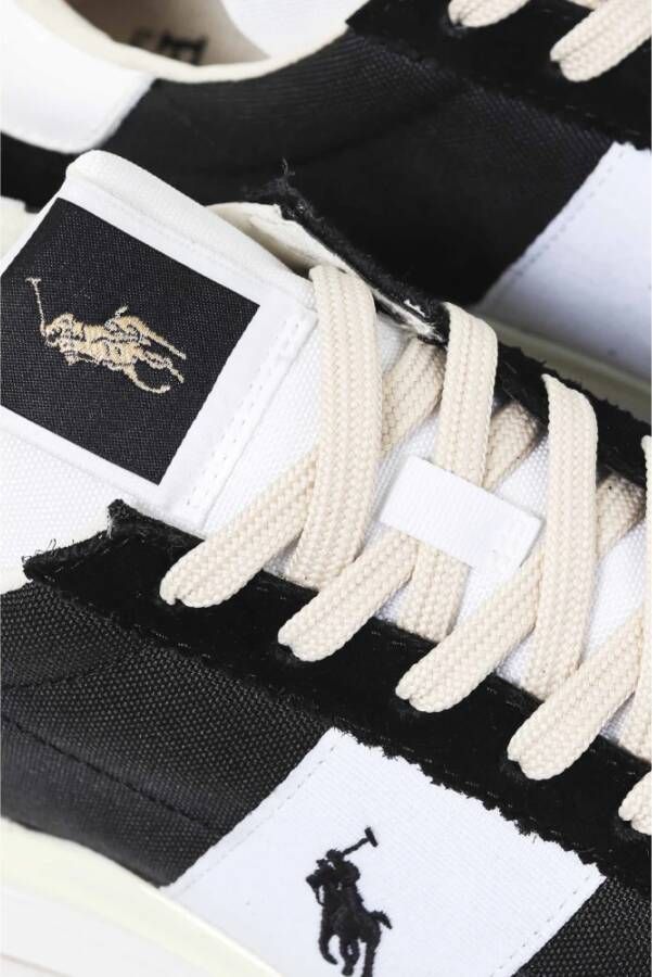 Ralph Lauren Zwart Wit Heren Sneakers Train 89 Black Heren
