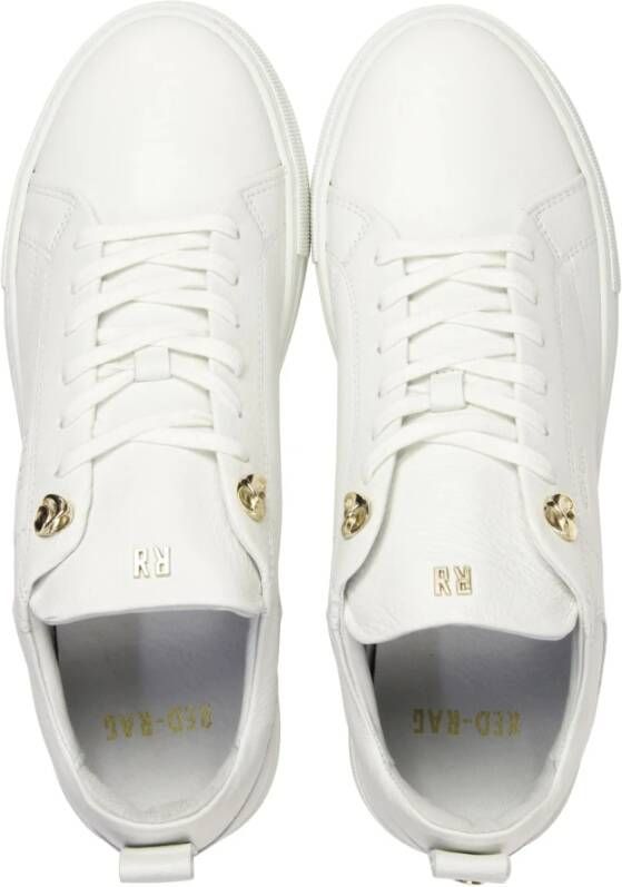 Red Rag Leren Sneakers Wit White Dames