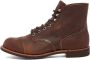 Red Wing Shoes Iron Ranger 8111 Bernstein Heren 6-inch laarzen in Oxblood Mesa leer Brown Heren - Thumbnail 4