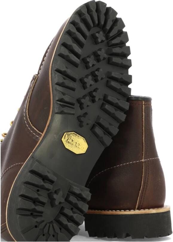 Red Wing Shoes Bruine Enkellaarzen Klassieke Moc Stijl