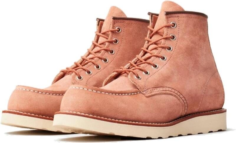 Red Wing Shoes Heritage Moc Toe Boot Dusty Rose Pink Heren