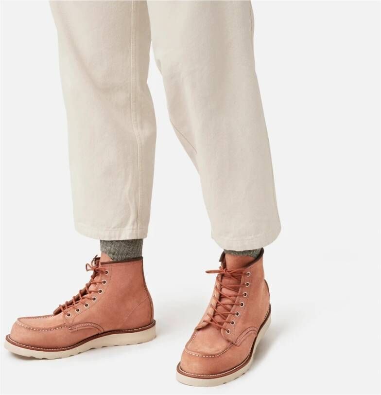 Red Wing Shoes Dusty Rose Moc Toe Veterschoenen Pink Heren