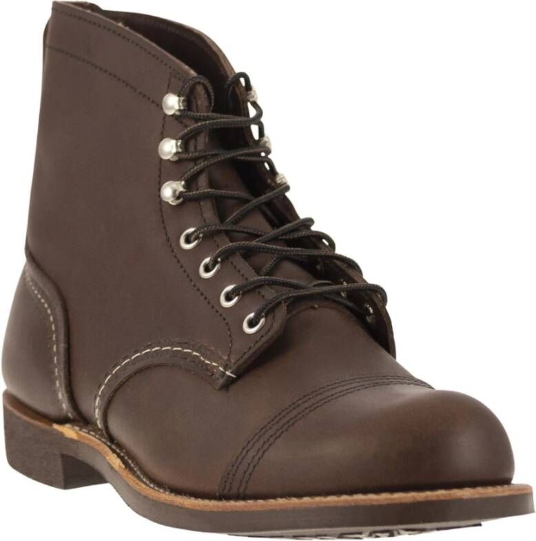 Red Wing Shoes Iron Ranger Amber Laced Boot Brown Heren