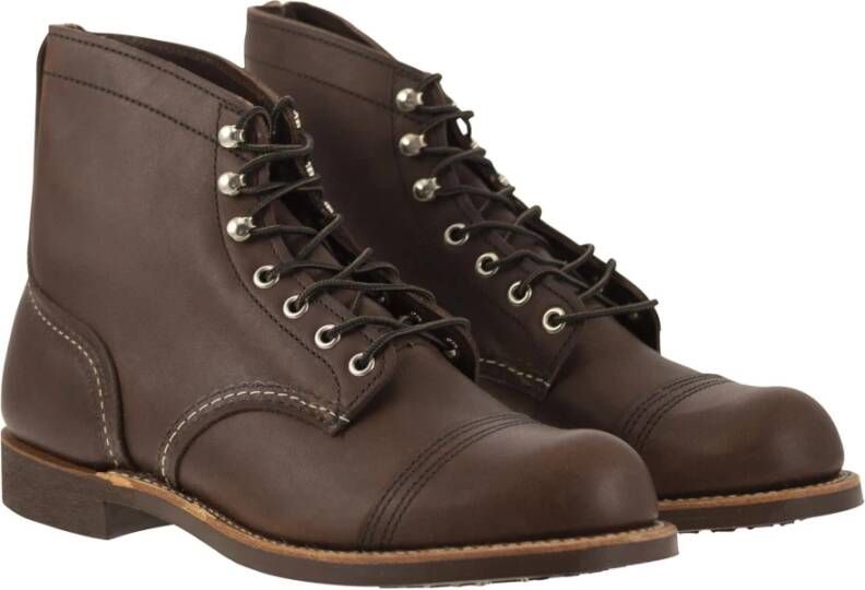 Red Wing Shoes Iron Ranger Amber Laced Boot Brown Heren