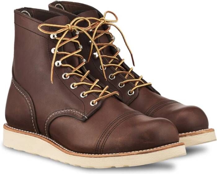 Red Wing Shoes Iron Ranger Traction Tred Laars Brown Heren