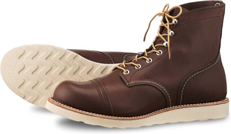 Red Wing Shoes Iron Ranger Traction Tred Laars Brown Heren