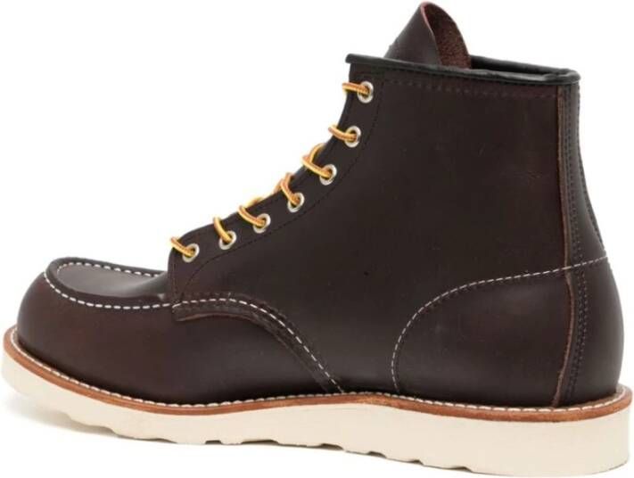Red Wing Shoes Koffiebruin Leren Moc Teen Laarzen Brown Heren