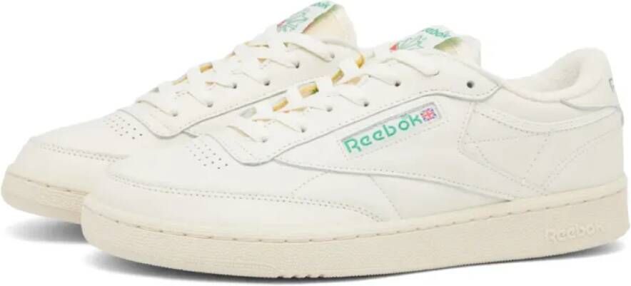 Reebok Club C 1985 TV Sneakers Krijt Papier Wit Groen-40 White Heren
