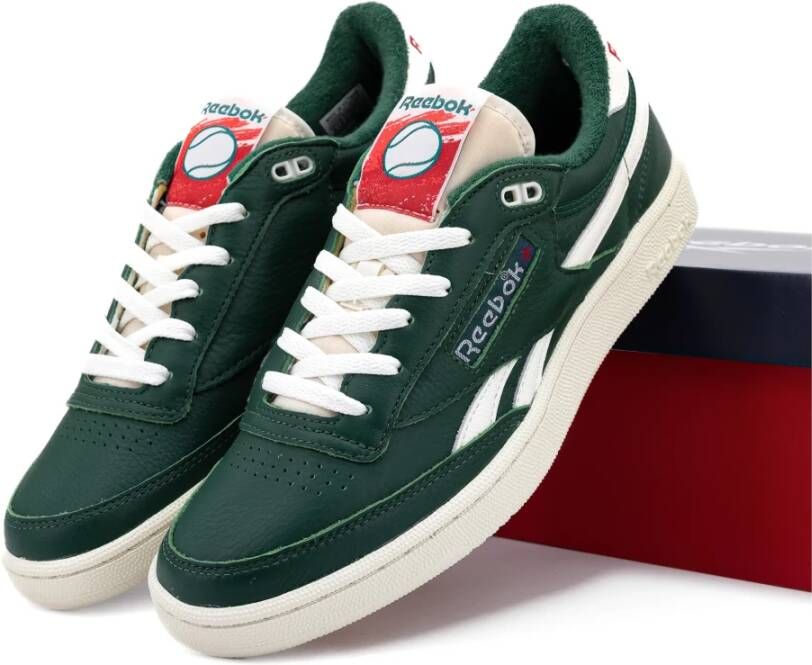 Reebok Club C Revenge Vintage Sneakers Donkergroen Krijt Neon Cherry-40 Green Heren