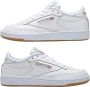 Reebok Club C 85 white light grey gum Wit Leer Lage sneakers Dames - Thumbnail 7