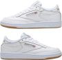 Reebok Club C 85 white light grey gum Wit Leer Lage sneakers Dames - Thumbnail 8