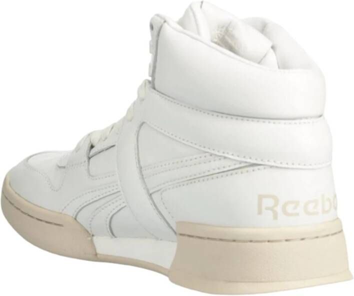 Reebok Leren Ronde Neus Sneakers White Heren