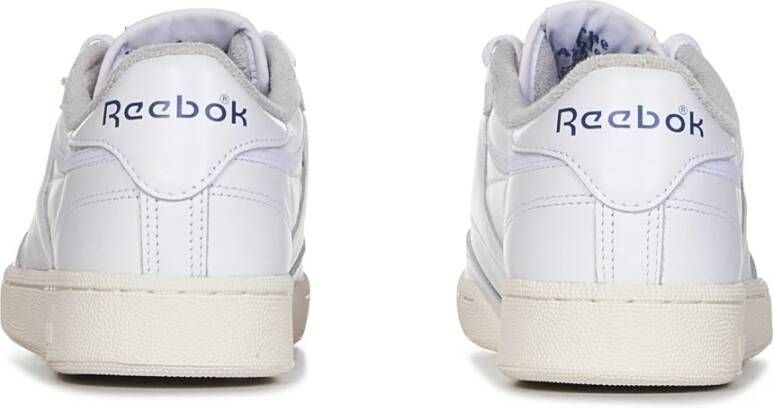 Reebok Witte Leren Sneakers met Blauw Logo Detail Wit Heren