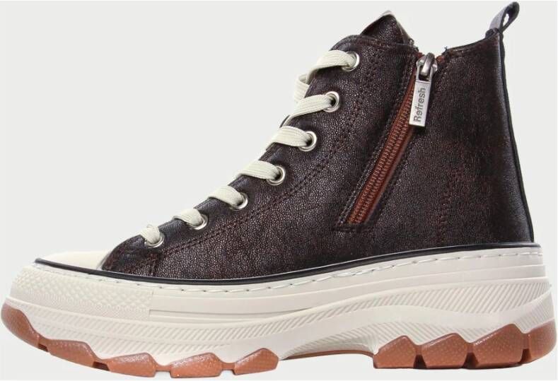 Refresh Bruine Platte Schoenen