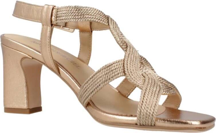 Regarde le Ciel Elegant High Heel Sandals Brown Dames