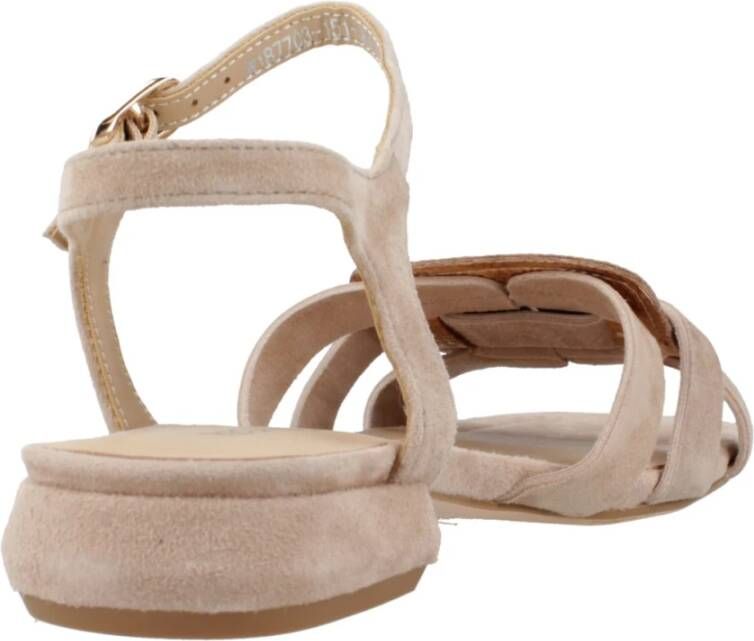 Regarde le Ciel Flat Sandals Beige Dames