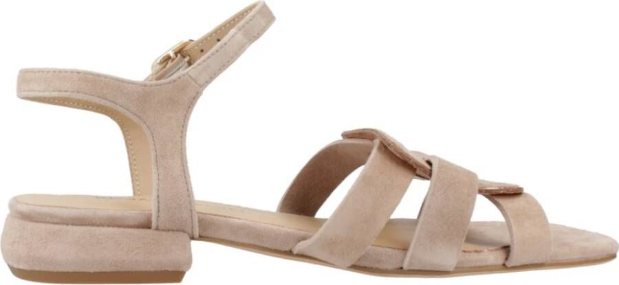 Regarde le Ciel Flat Sandals Beige Dames