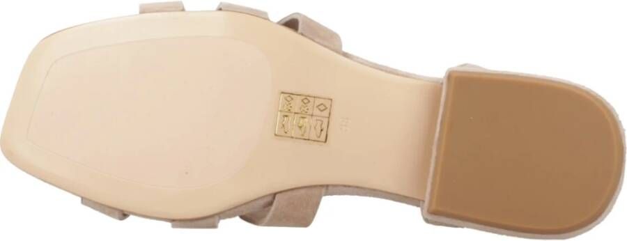 Regarde le Ciel Flat Sandals Beige Dames